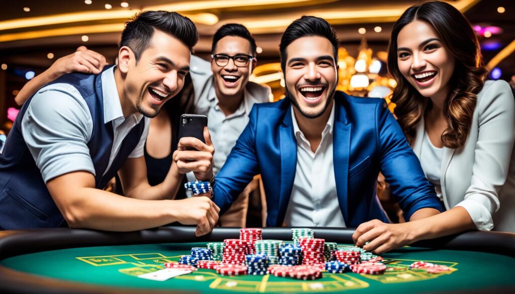 Komunitas besar pemain casino online